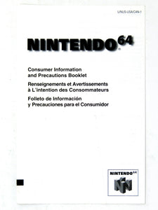 N64 Consumer Information And Precautions Booklet (Nintendo 64 / N64)