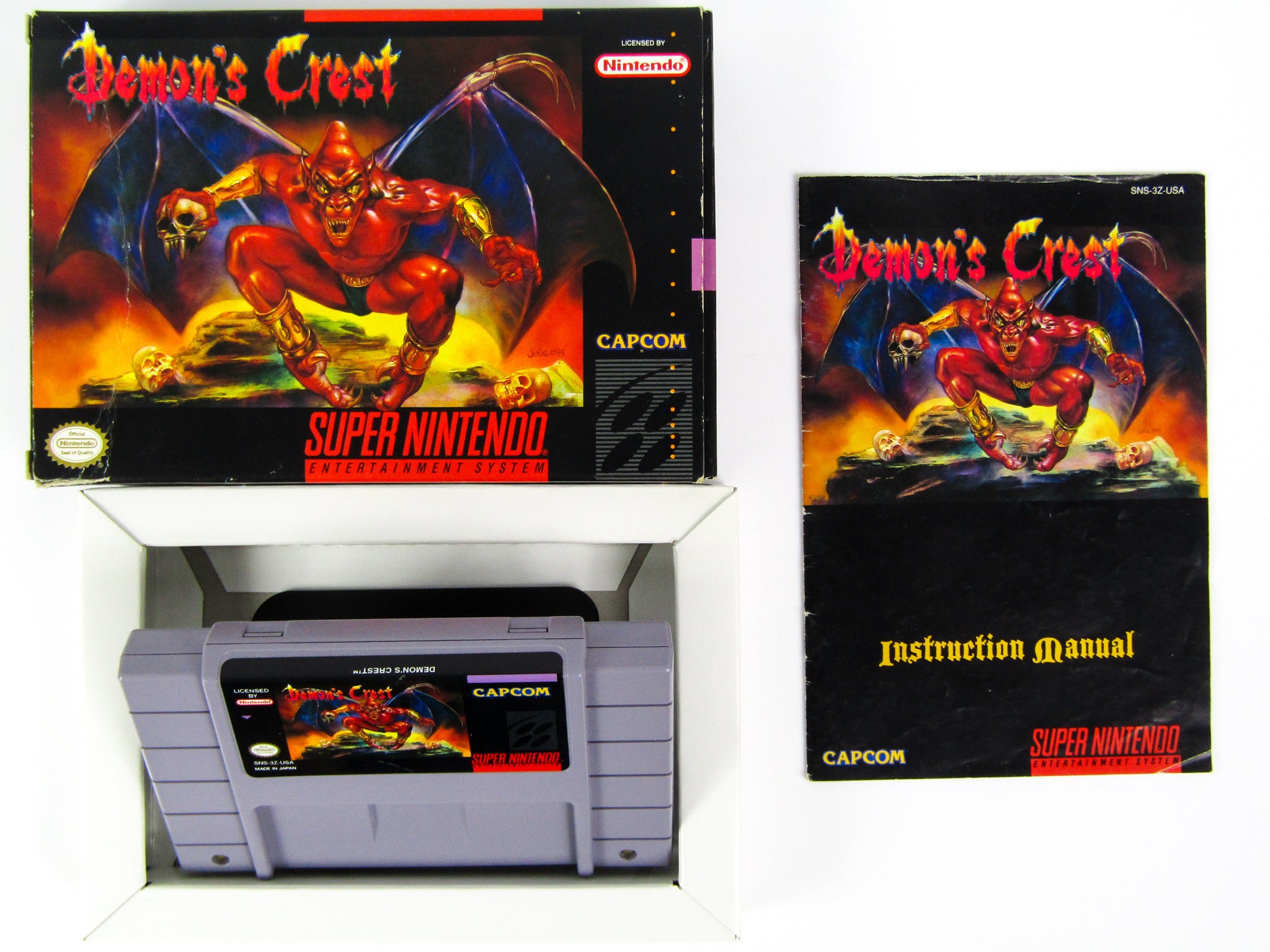 NINTENDO SNES Demon's Crest Version française… in France NINTENDO SNES Demon's Crest Version française… in France