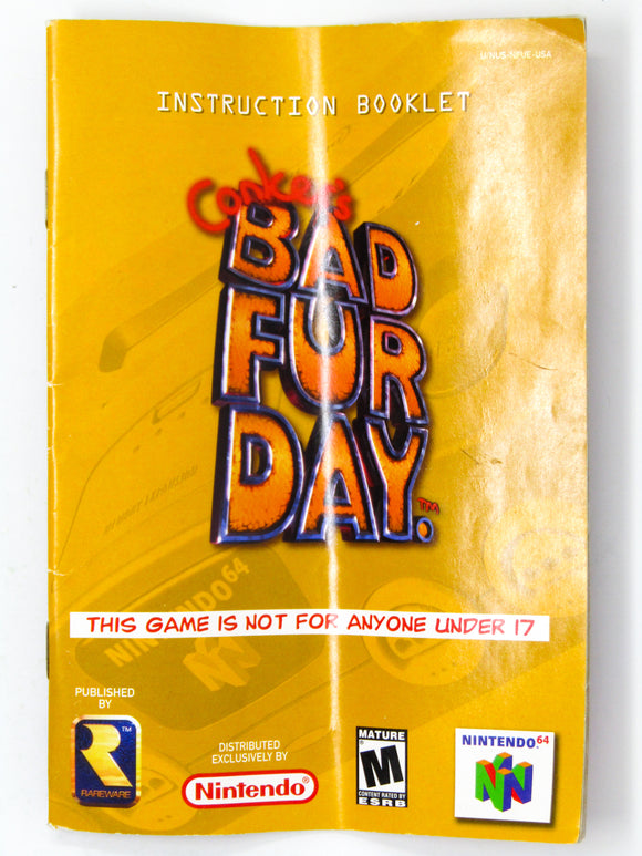 Conker's Bad Fur Day [Manual] (Nintendo 64 / N64)