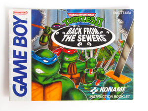 Teenage Mutant Ninja Turtles II 2 Back From The Sewers [Manual] (Game Boy)