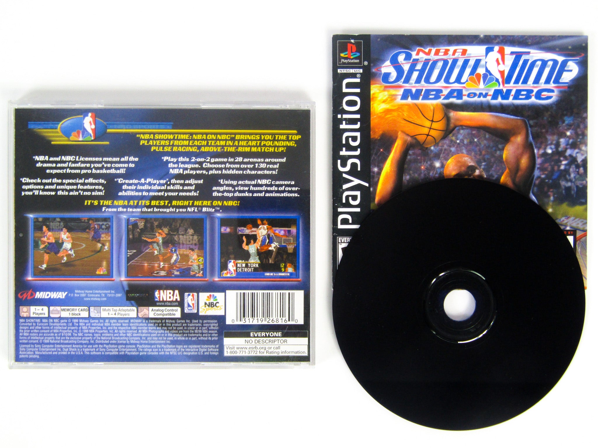 NBA Showtime shops NBA On NBC For Playstation 1