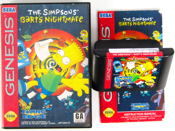 The Simpsons Bart's Nightmare (Sega Genesis)