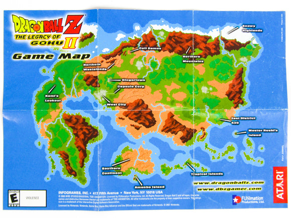 Dragon Ball Z Legacy Of Goku II 2 [Map] (Game Boy Advance / GBA)