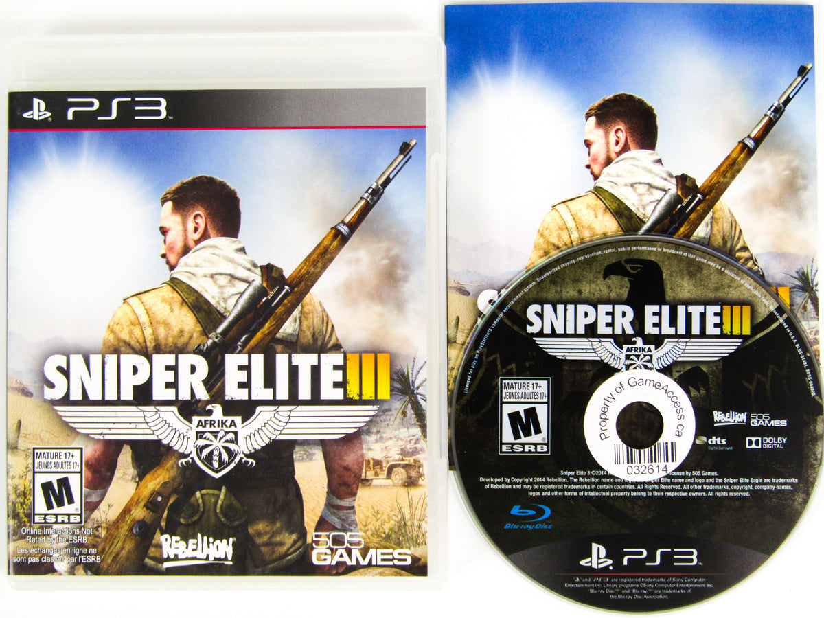 Sniper Elite III Afrika PS3 - Complet Manuel PAL FR - Jeu Sony PlayStation 3