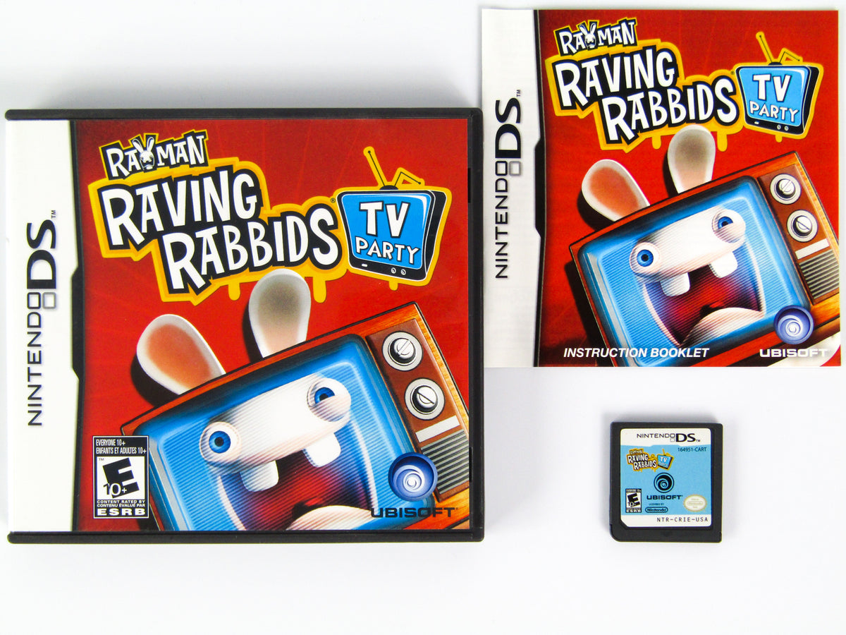 Nintendo Ds Ravin Rabbids Gameplay Rayman Raving Rabbids TV Party (Nintendo DS) – Retro MTL