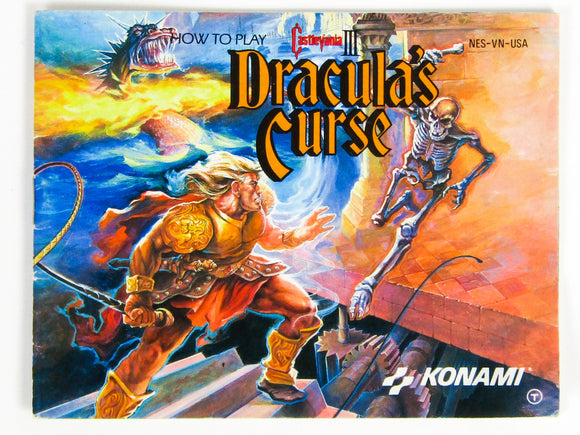 Castlevania III 3 Dracula's Curse [Manual] (Nintendo / NES)