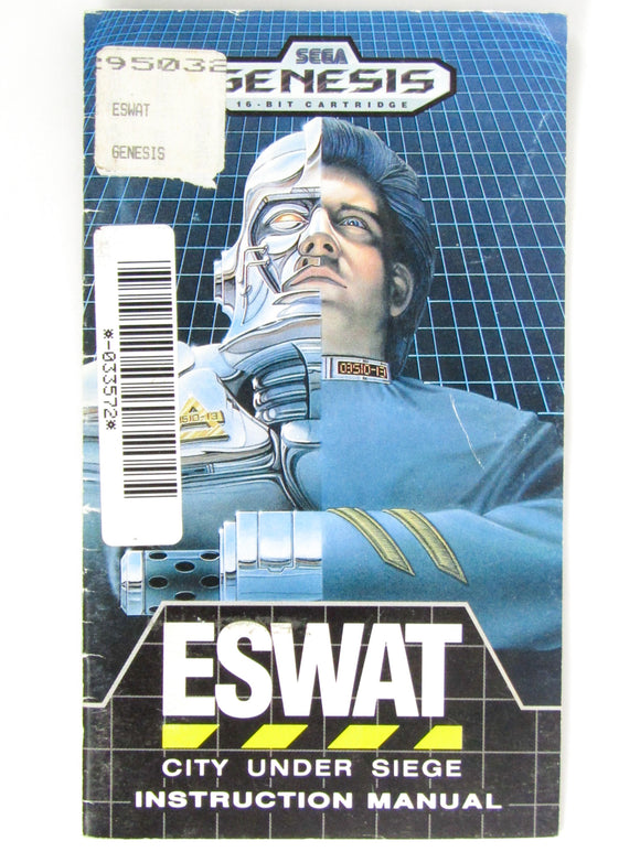 ESWAT City Under Siege [Manual] (Sega Genesis)