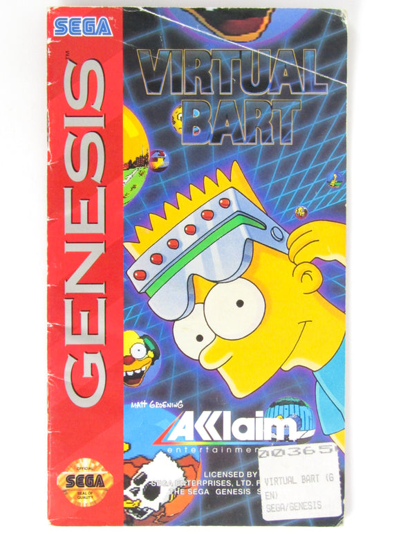 Virtual Bart [Manual] (Sega Genesis)