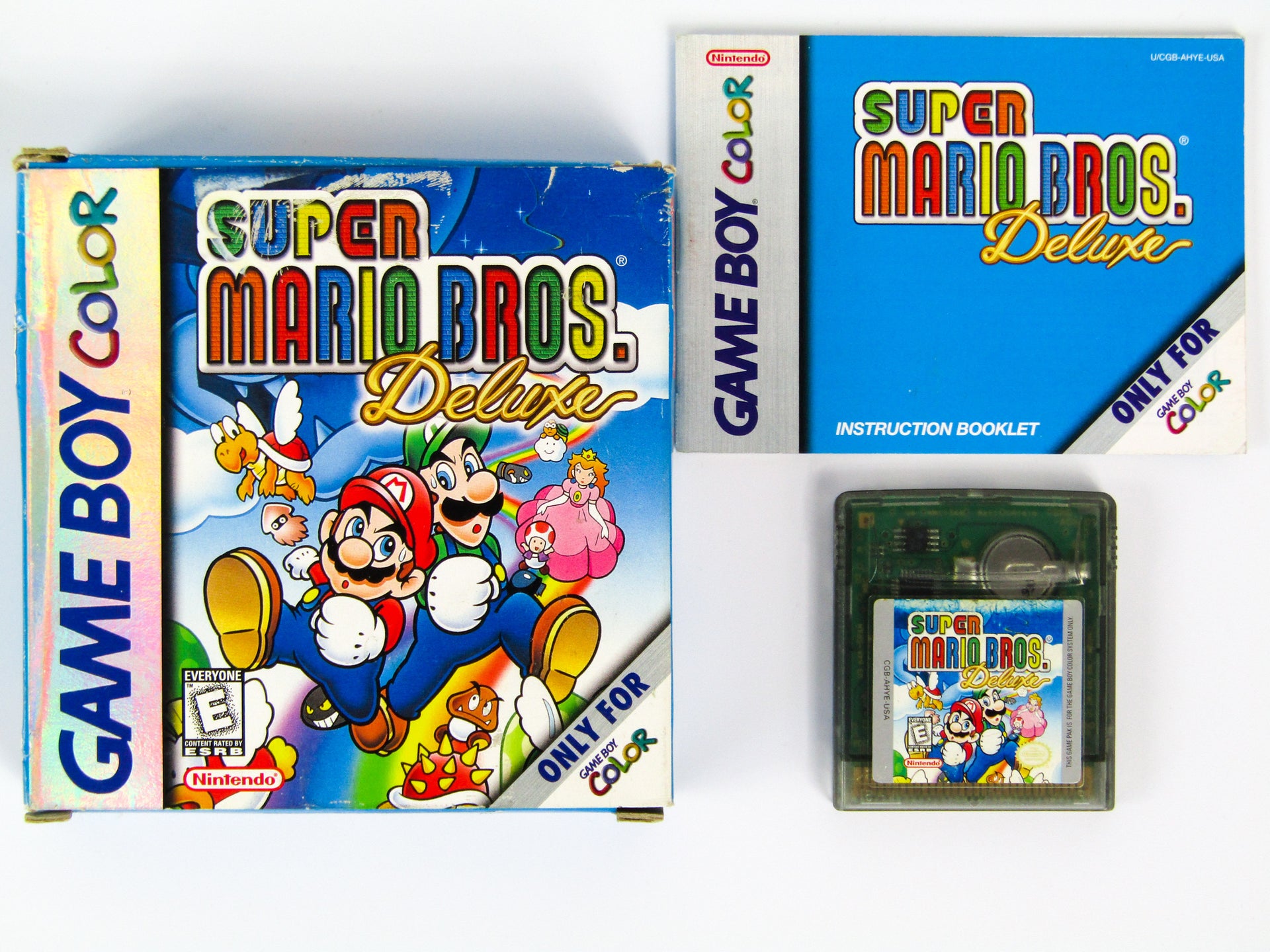 SUPER MARIO BROS Deluxe Nintendo Game Boy Color + Notice