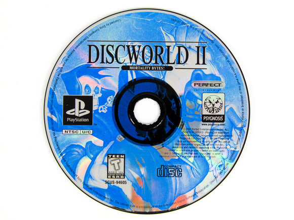 DiscWorld II 2 Mortality Bytes (Playstation / PS1)