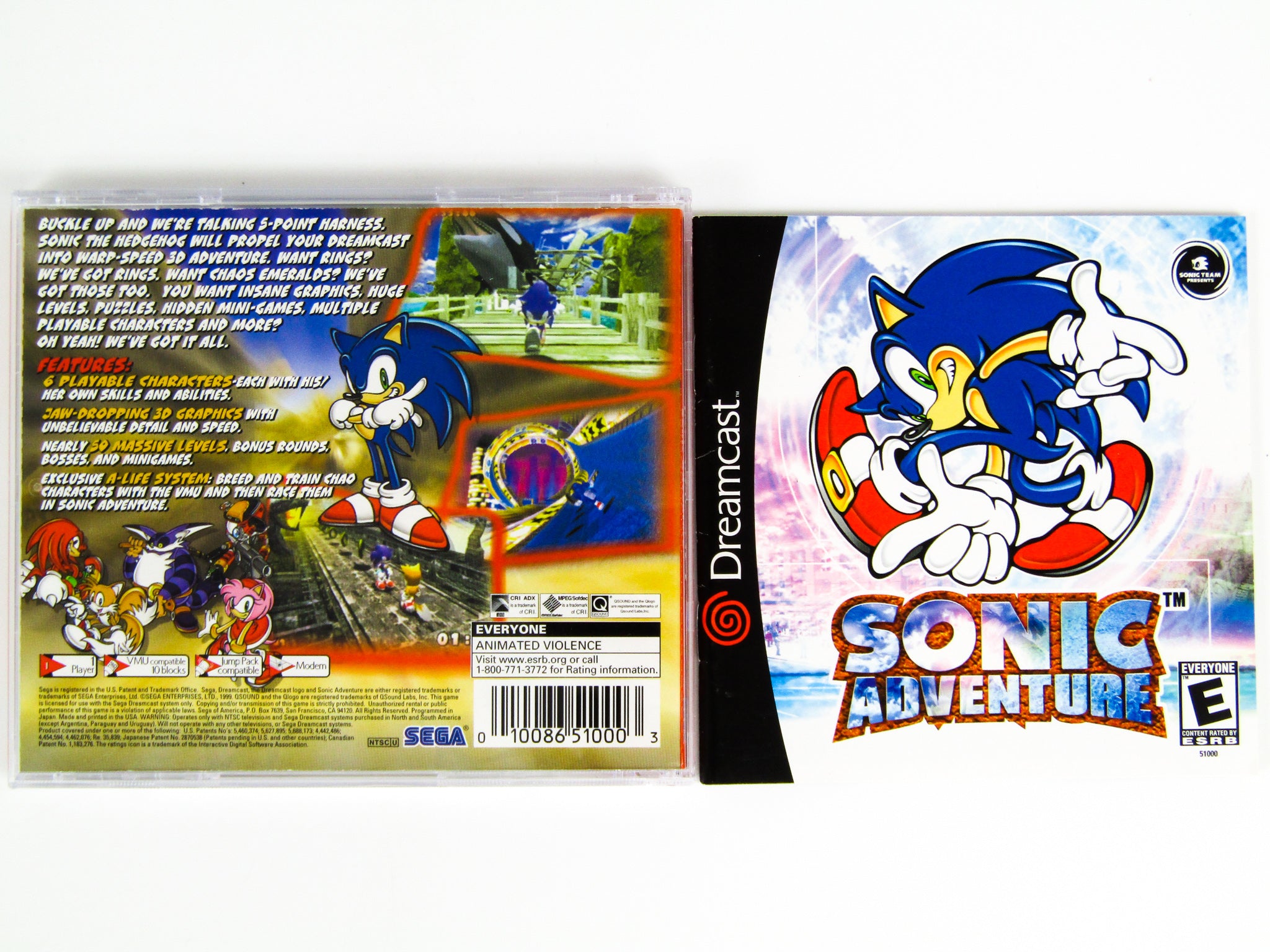 Store Sonic Adventure Sega All Stars for Sega Dreamcast