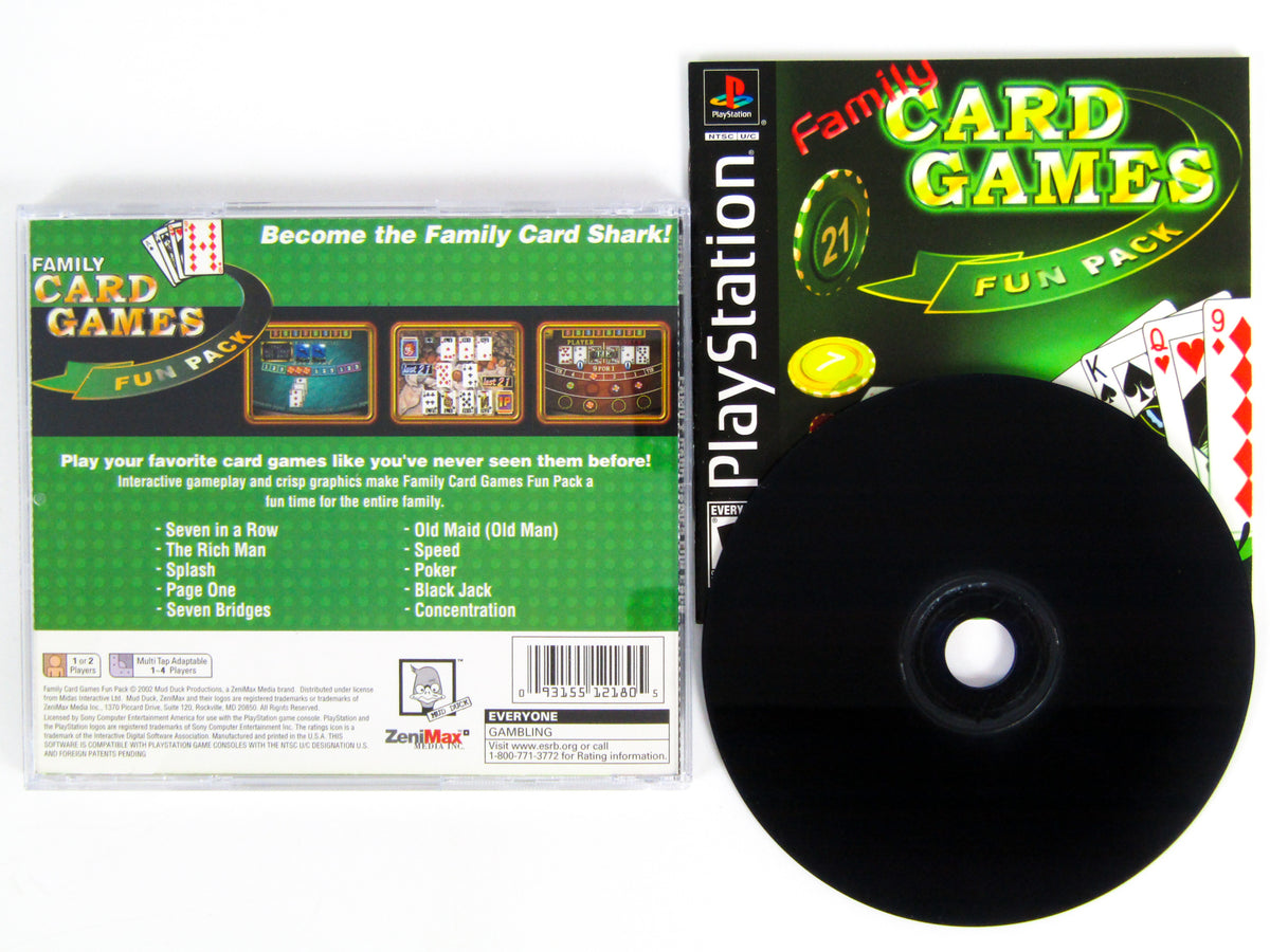 Family Card Games Fun Pack (Playstation / PS1) RetroMTL
