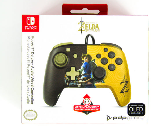 Faceoff Deluxe Audio Wired Controller - Link Yellow [PDP] (Nintendo Switch)