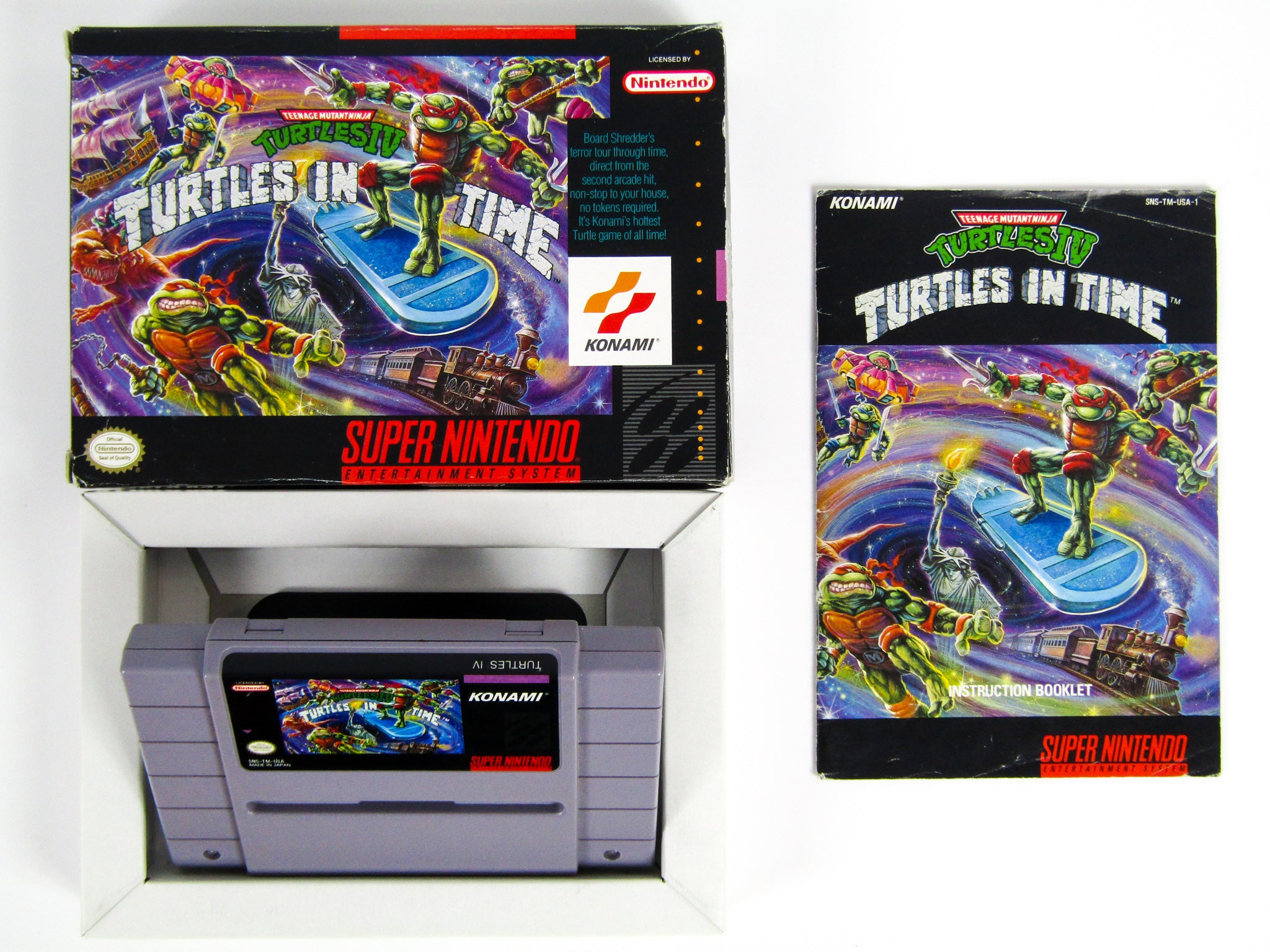 Teenage Mutant Ninja Turtles IV Turtles in store Time for Super Nintendo