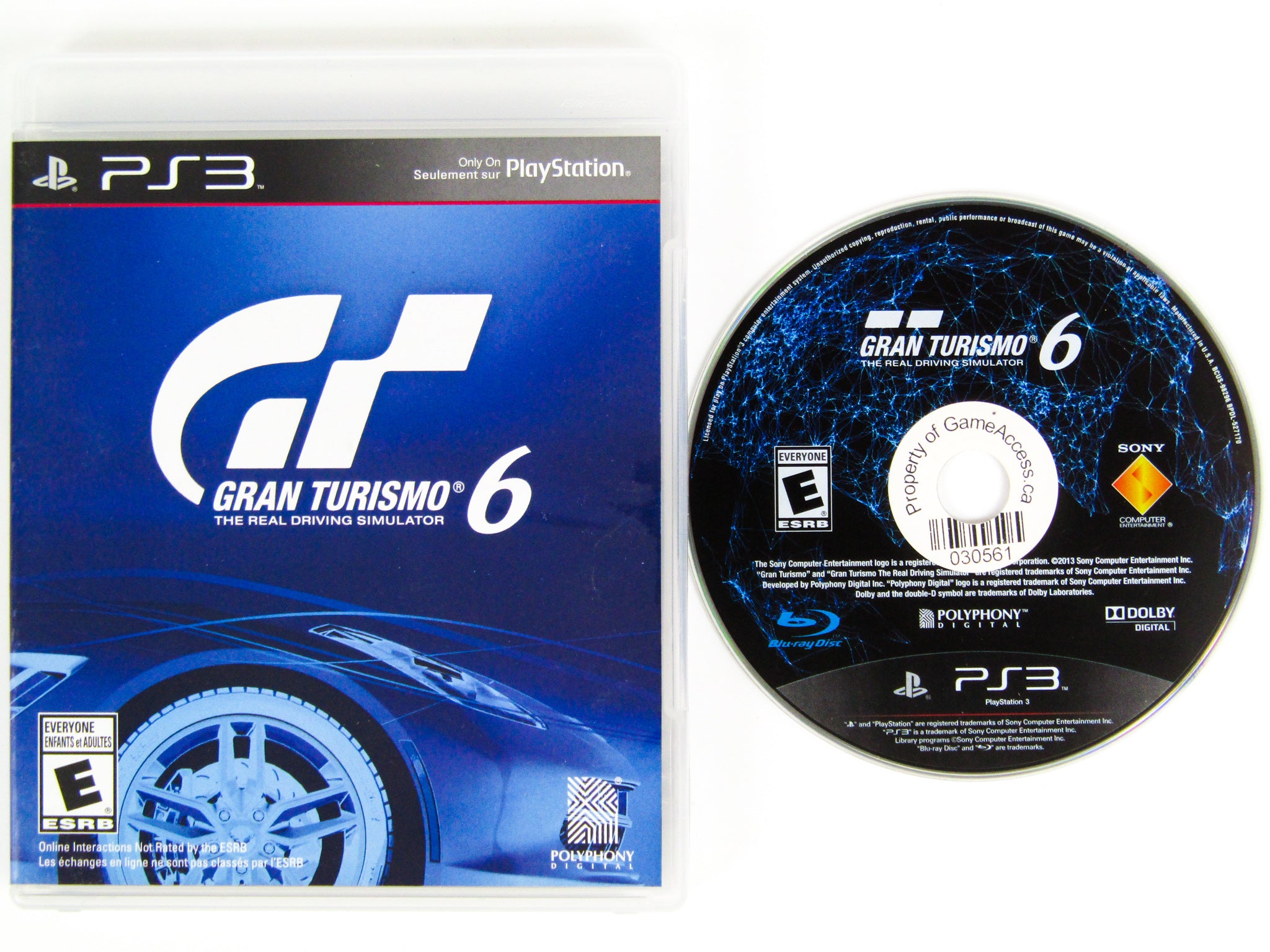 MINT DISC! Gran Turismo 6 PS3 (Sony PlayStation 3, 2013) Case & Disc  Game Tested 711719208280