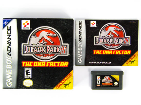 Jurassic Park III 3 DNA Factor (Game Boy Advance / GBA)