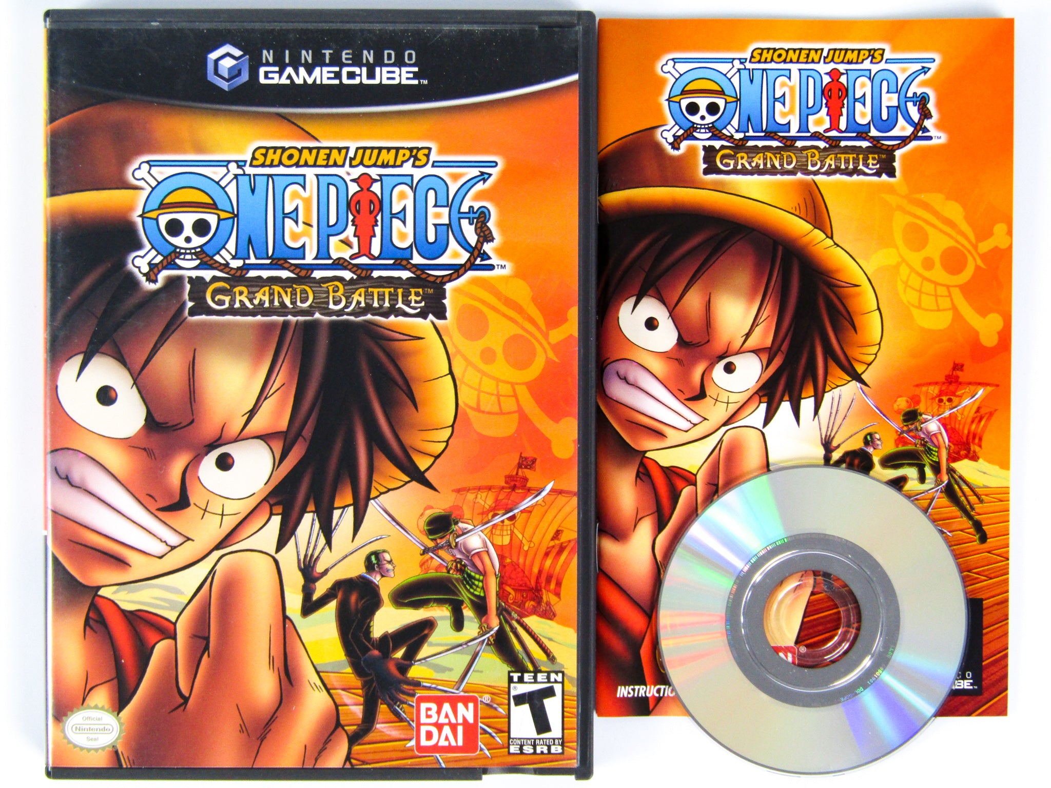One Piece Grand Battle with SEALED Luffy Card - GameCube - Retro