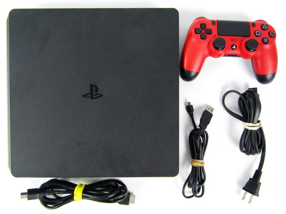 Playstation 4 500GB Slim System + 1 Red Black Dualshock Controller (Playstation 4 / PS4)