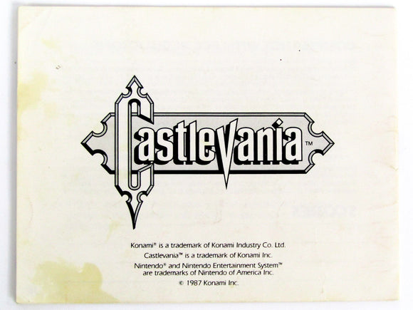 Castlevania [Manual] (Nintendo / NES)