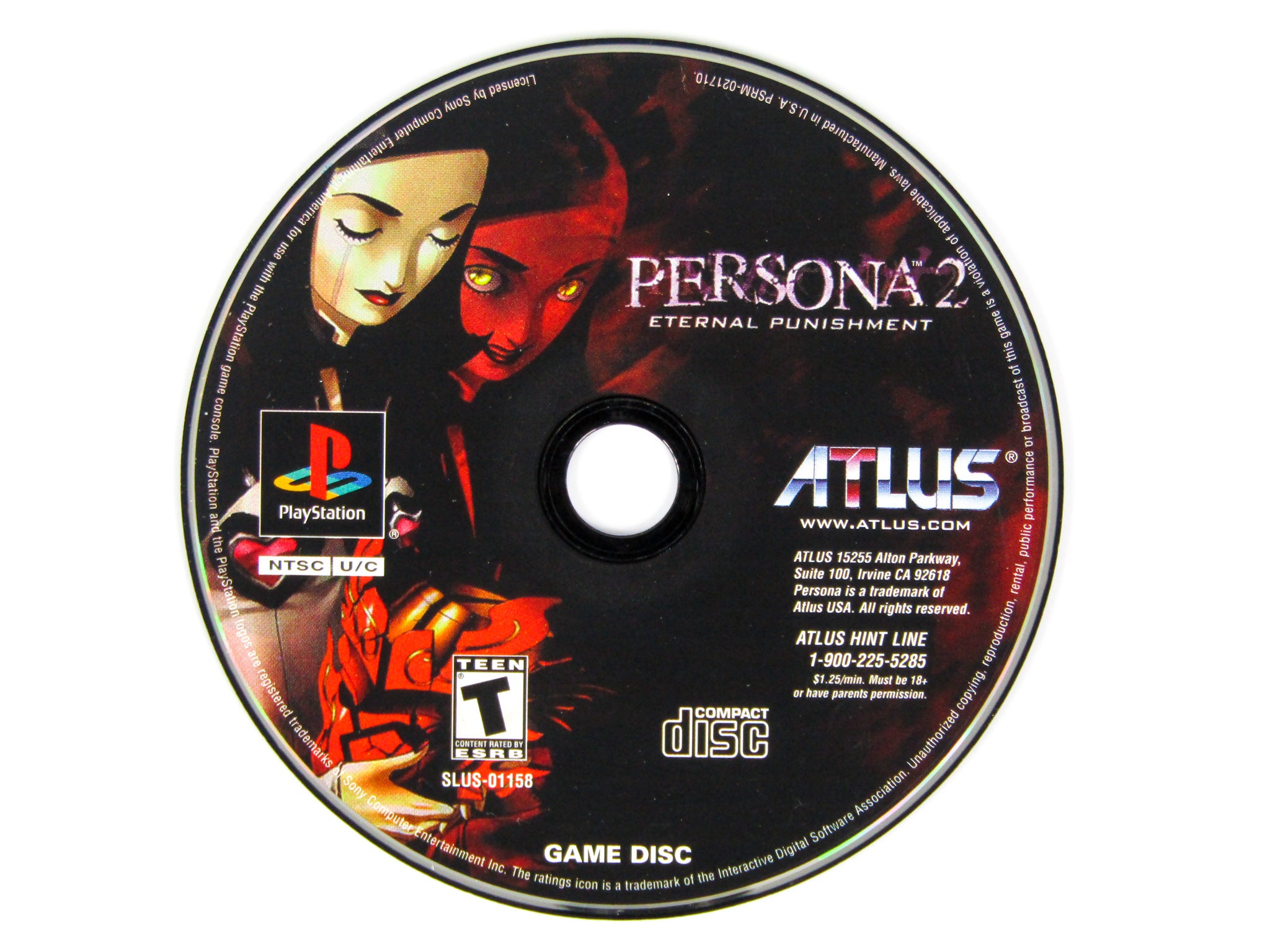 Persona 2 Eternal Punishment For Playstation 1 (Case & Bonus on sale Disc Only)