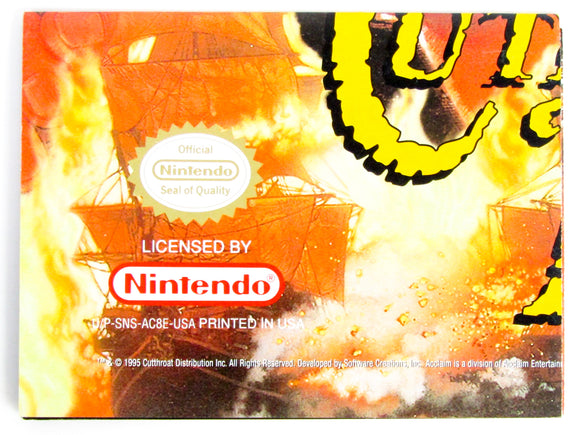 Cutthroat Island [Poster] (Super Nintendo / SNES)