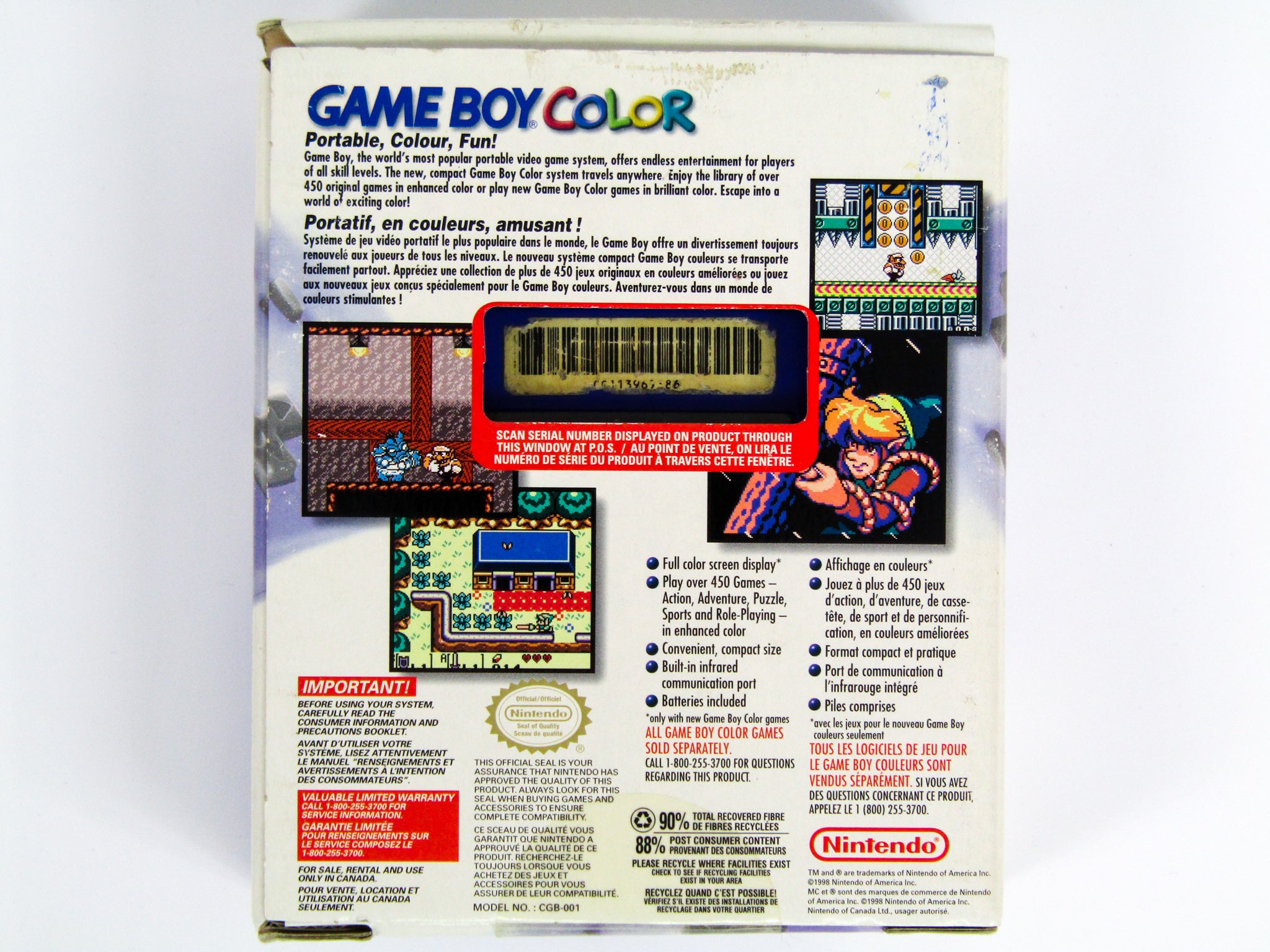 Nintendo Game Boy Color System Grape (GBC) – RetroMTL