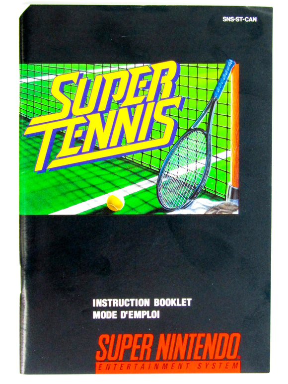 Super Tennis  [CAN Version] [Manual] (Super Nintendo / SNES)