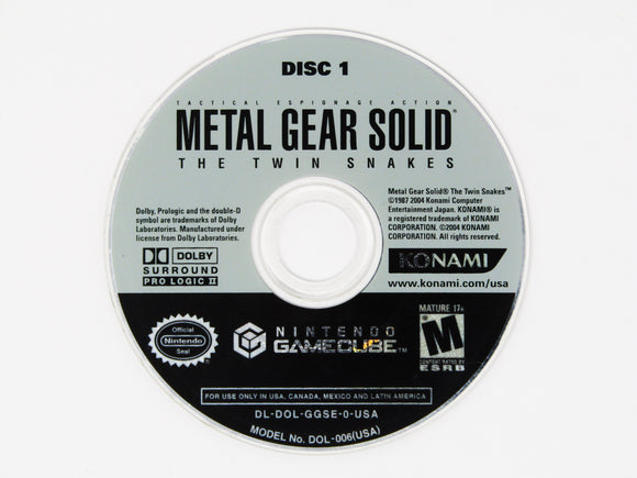 Metal Gear Solid Twin Snakes [Disc 1 Only] (Nintendo Gamecube)