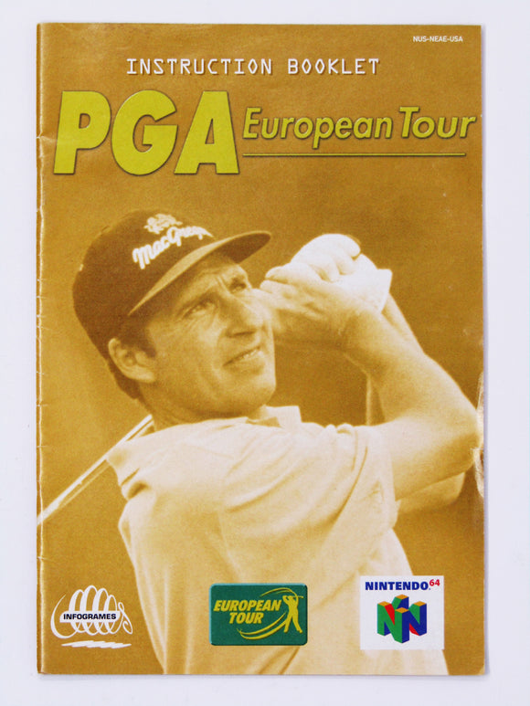 PGA European Tour [Manual] (Nintendo 64 / N64)