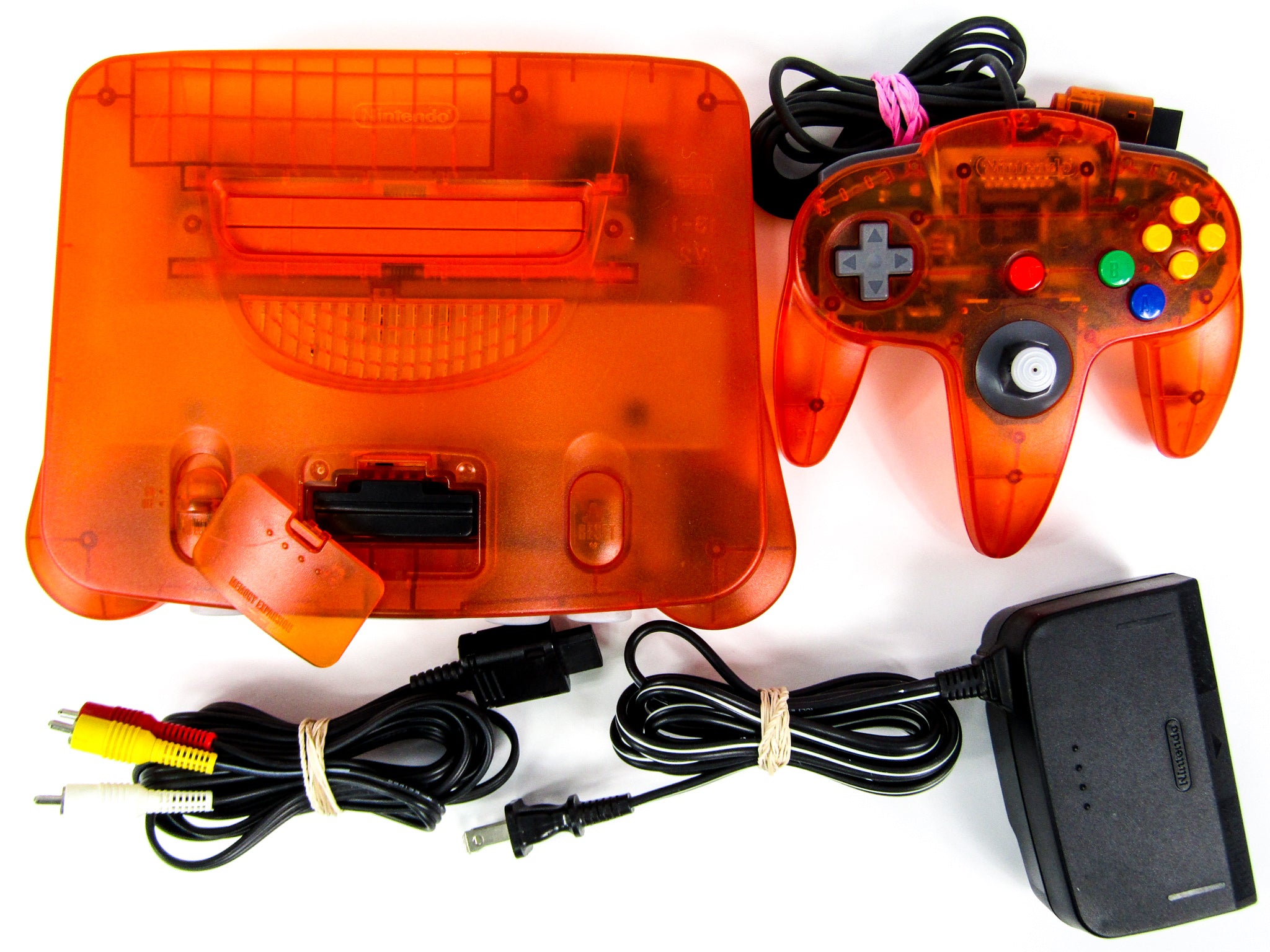 Nintendo 64 Fire Orange Funtastic EMPTY CONSOLE fashion BOX Reproduction Laminated with Poly/Styrofoam ( Carton / Caja / Boîte )