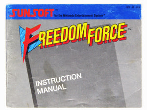 Freedom Force [Manual] (Nintendo / NES)