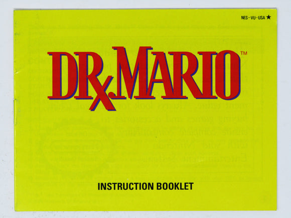 Dr. Mario [Manual] (Nintendo / NES)