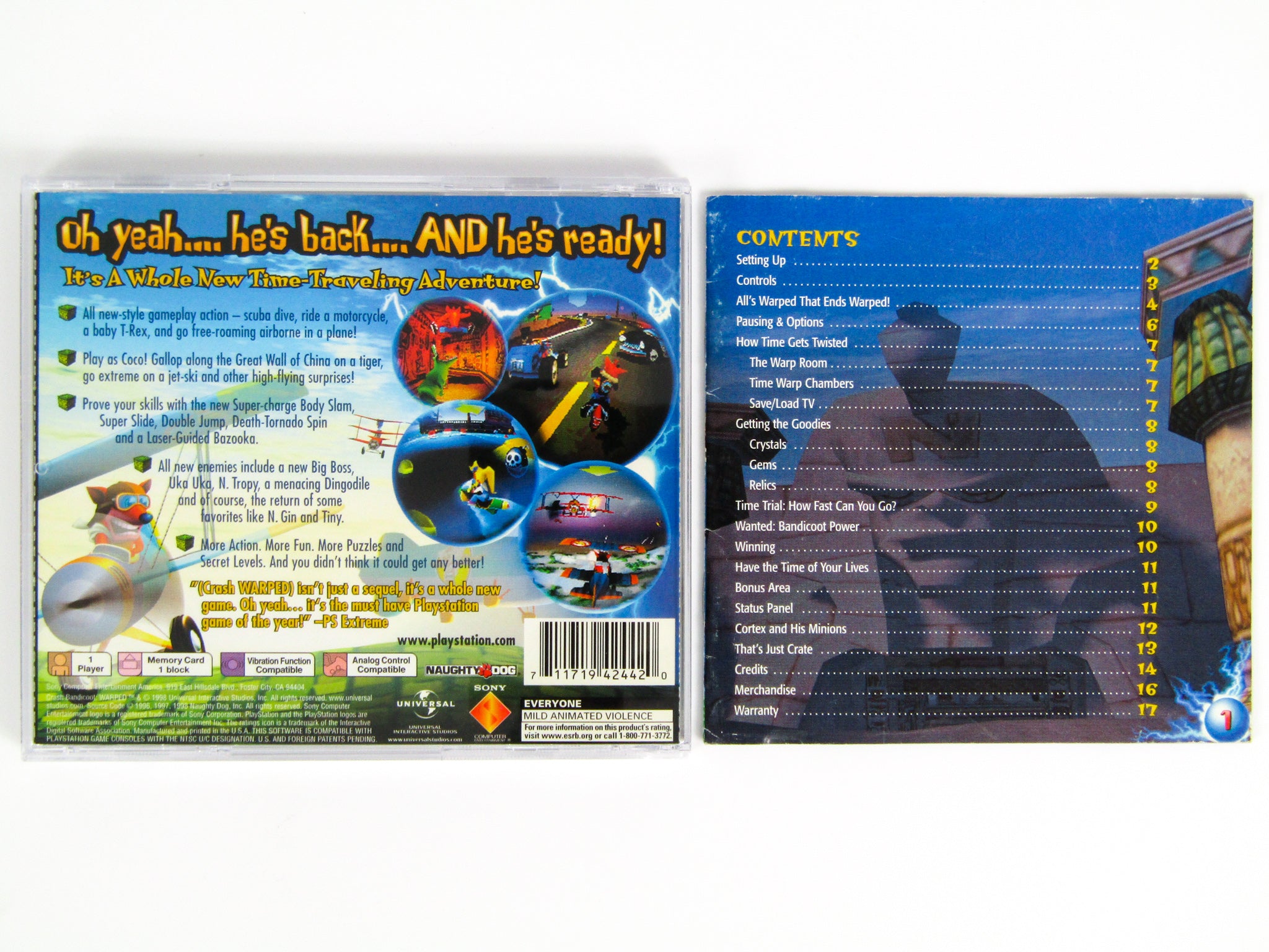 Crash Bandicoot Warped (Playstation / PS1) - RetroMTL