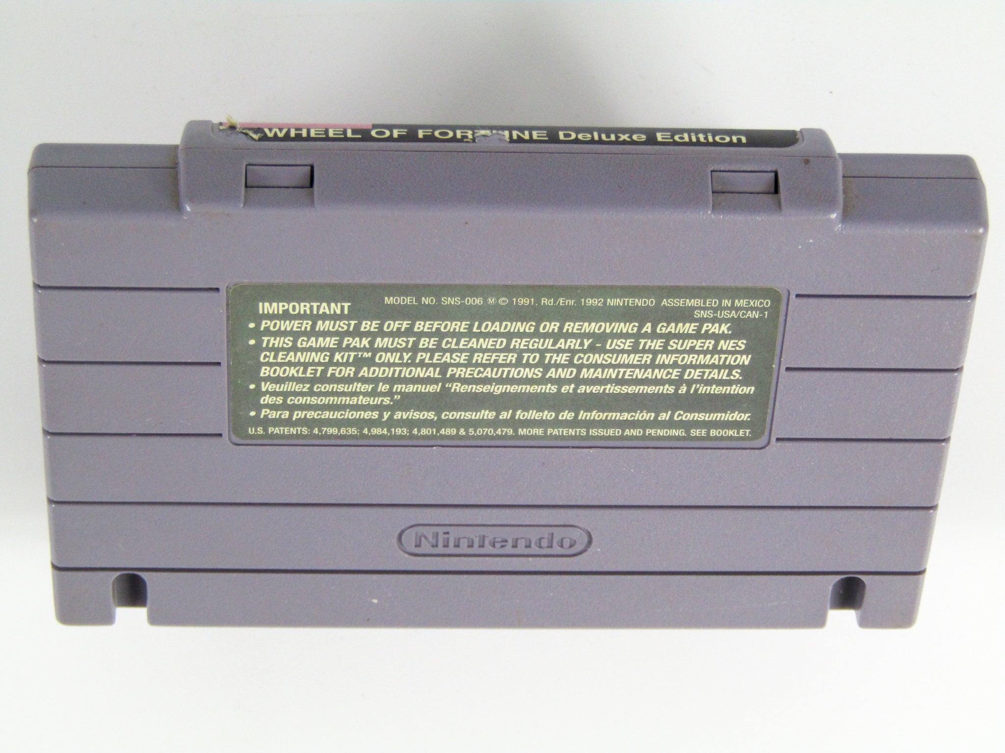 Wheel of Fortune Deluxe Edition (Super Nintendo / SNES) – RetroMTL