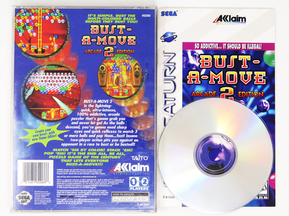 Sega Saturn Game Bust-a-move 2 Arcade Edition Sega Saturn Game Bust-a-move 2 Arcade Edition