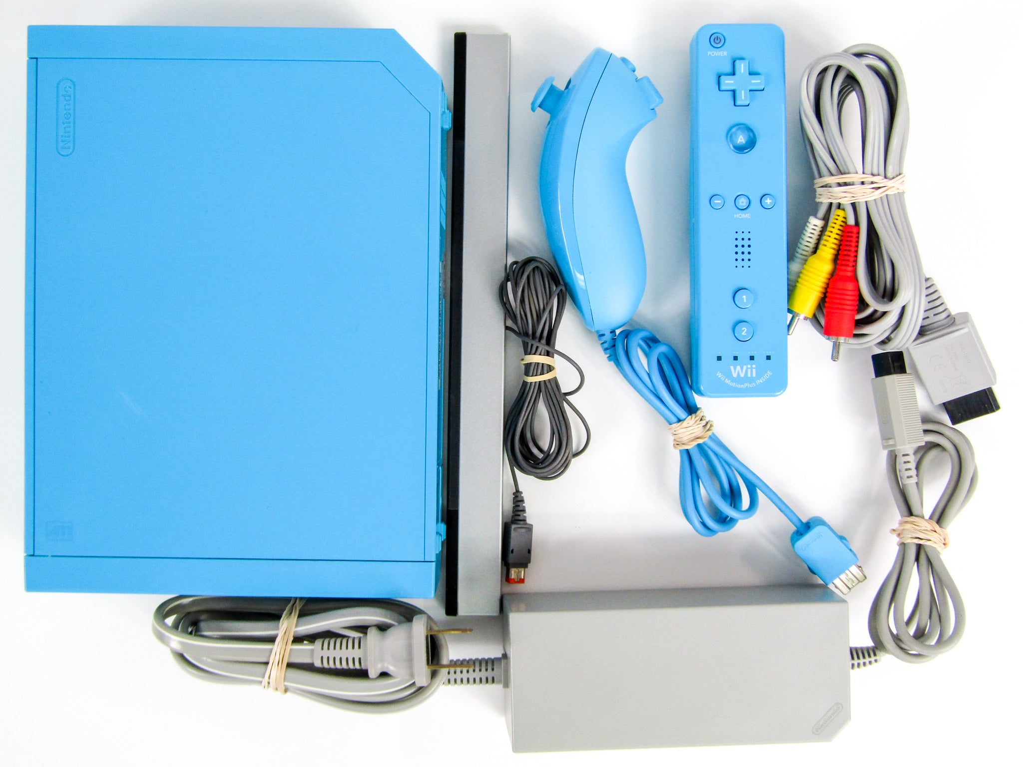 Nintendo Wii Limited Edition Blue Video Game Console Home System RVL-101 :  Video Games 