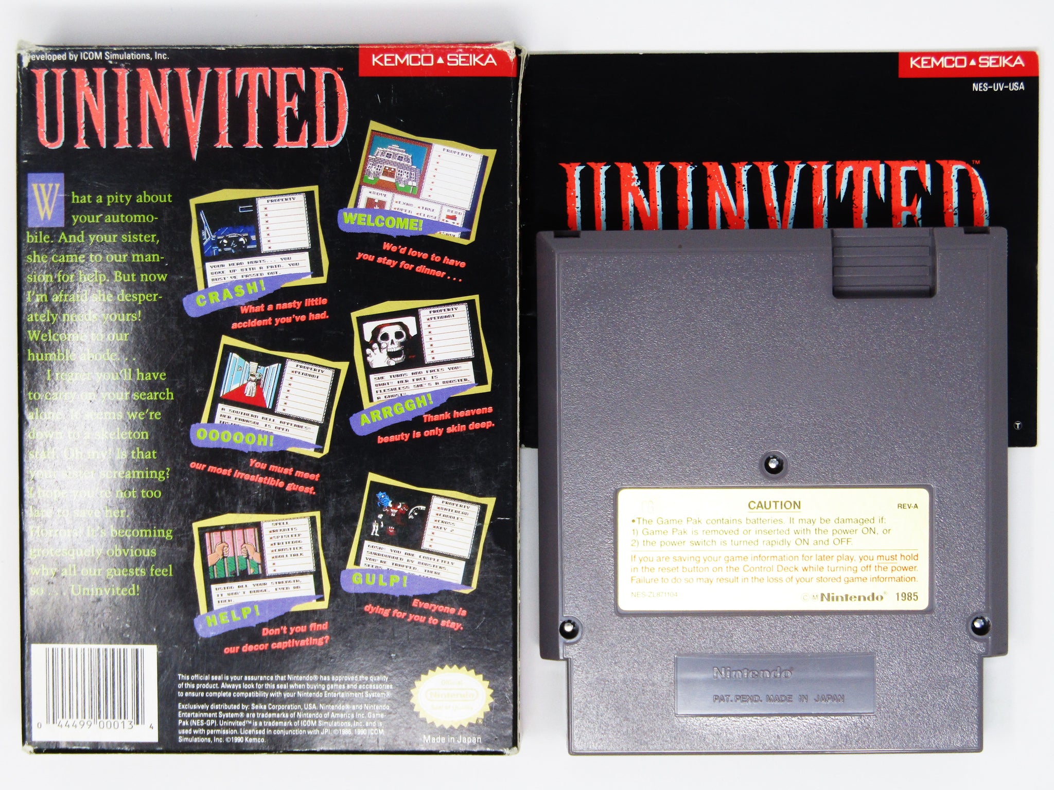 Uninvited for store Nintendo NES with Manual