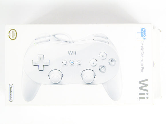 White Wii Classic Controller Pro (Nintendo Wii)