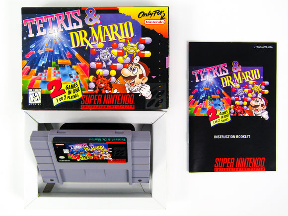 Tetris and Dr. Mario (Super Nintendo / SNES)