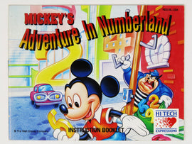 Mickey's Adventure In Numberland [Manual] (Nintendo / NES)