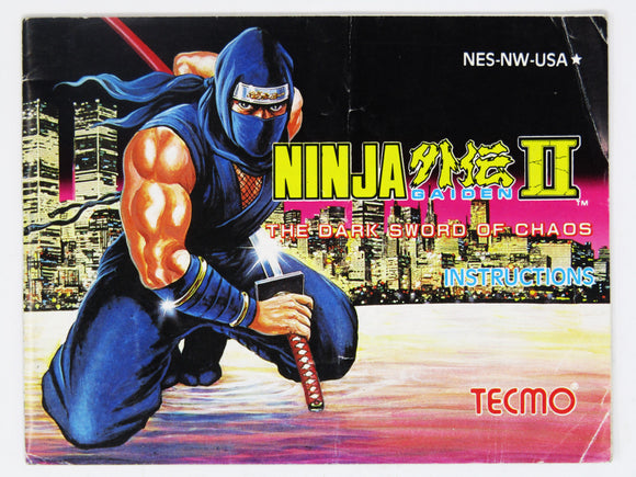 Ninja Gaiden II The Dark Sword Of Chaos [Manual] (Nintendo / NES)