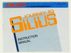 Journey To Silius [Manual] (Nintendo / NES)