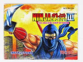 Ninja Gaiden III 3 Ancient Ship Of Doom [Manual] (Nintendo / NES)