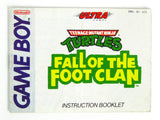 Teenage Mutant Ninja Turtles Fall of the Foot Clan [Manual] (Game Boy)