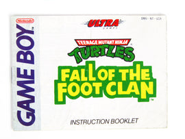 Teenage Mutant Ninja Turtles Fall of the Foot Clan [Manual] (Nintendo Game Boy)