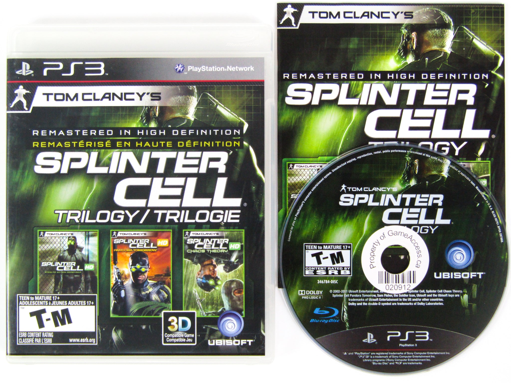 Splinter Cell Classic sold Trilogy HD For Playstation 3 sealed perfect