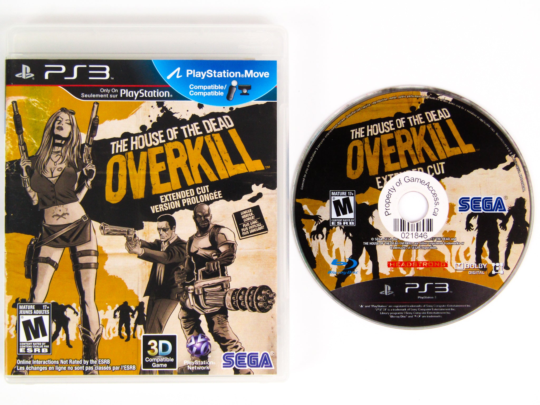 The House Of The Dead Overkill Extended Cut (PlayStation 3 / PS3 ...