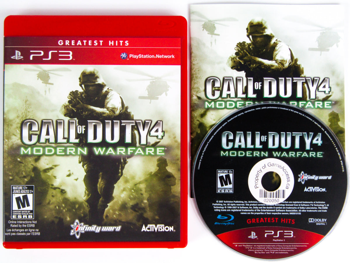 Call Of Duty 4 Modern Warfare [Greatest Hits] (PlayStation 3 / PS3 ...