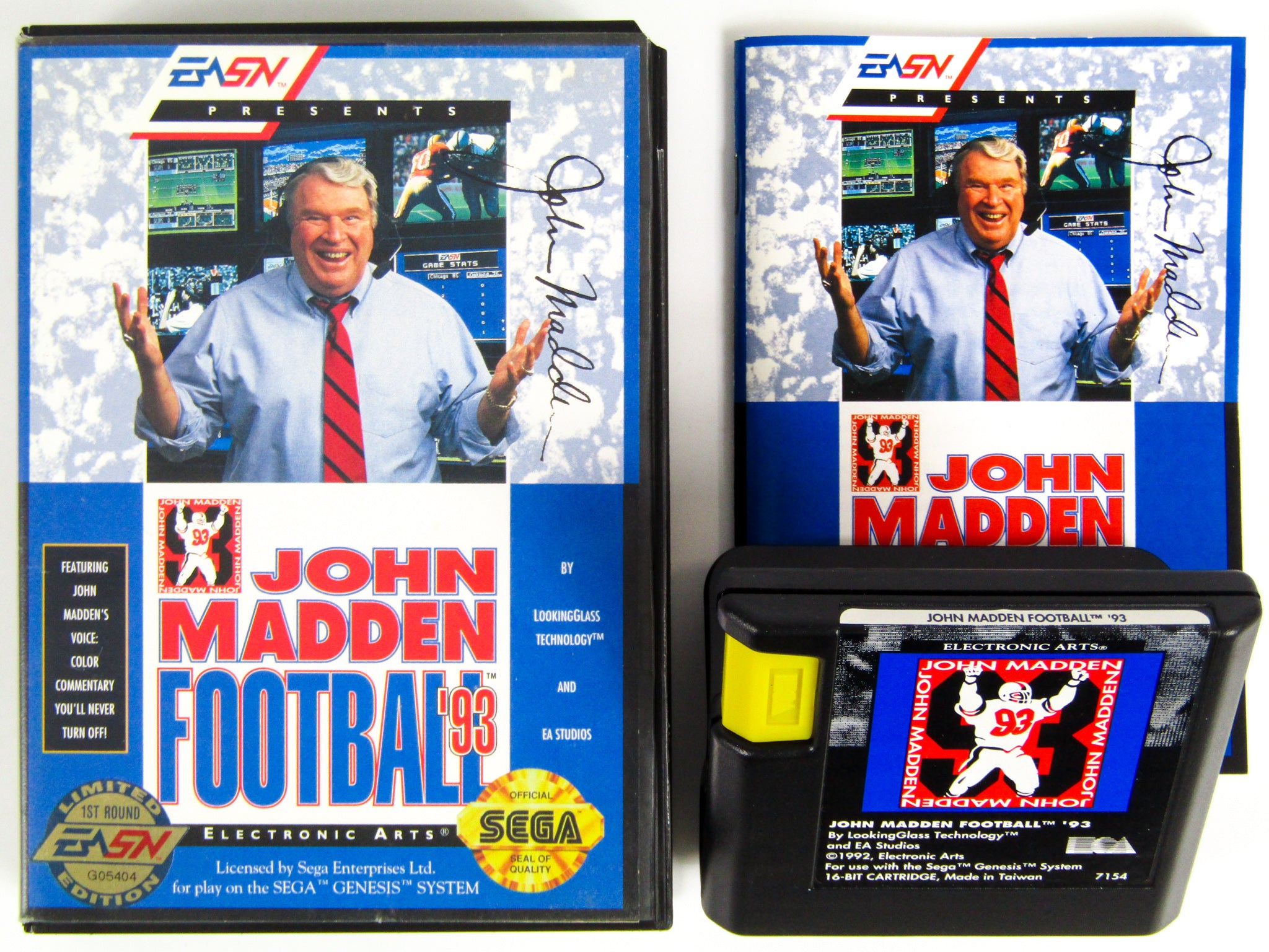 Manual - John Madden Football 93 - Snes Super Nintendo-SNES_