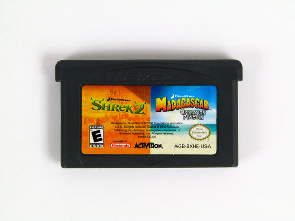 Madagascar Operation Penguin And Shrek 2 (Game Boy Advance / GBA)